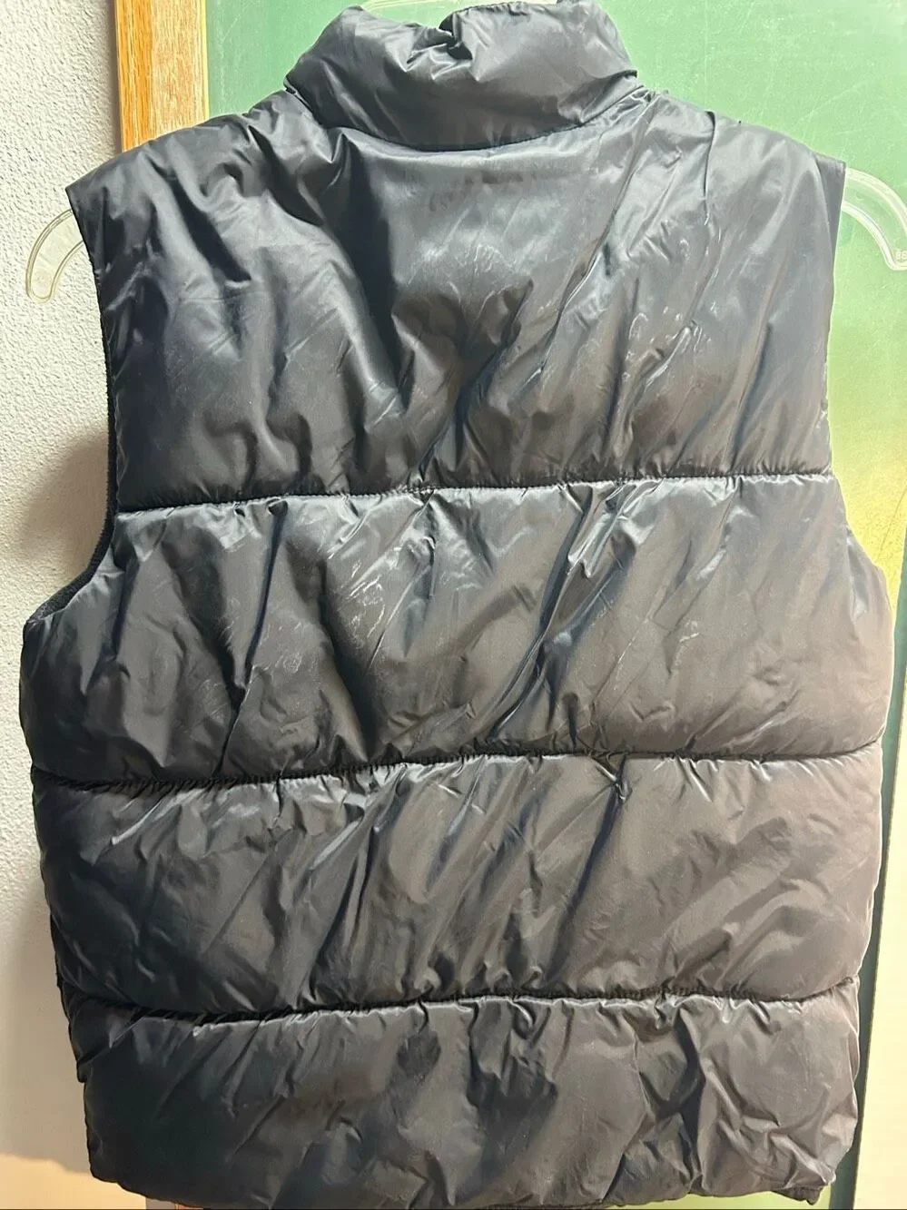 Old Navy Kids Black Fleece Lined Puffer Vest Size L 10-12 Large Outerwear
